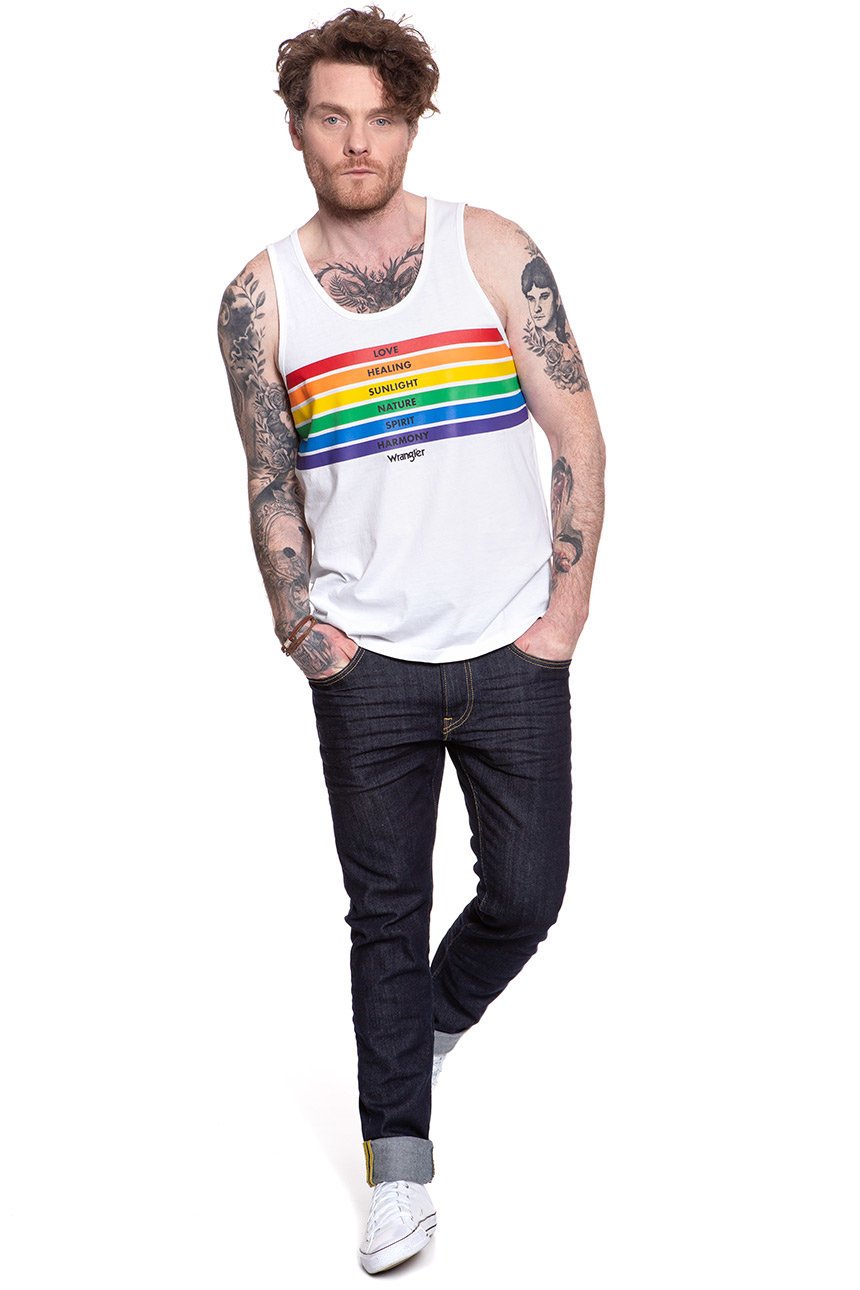 WRANGLER T SHIRT PRIDE TANK WHITE W769D3989 112131106