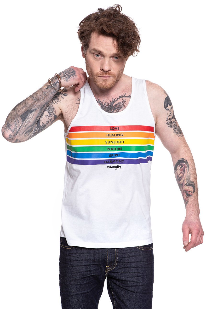 WRANGLER T SHIRT PRIDE TANK WHITE W769D3989 112131106