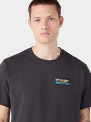 Wrangler Tee Graphic Męska Koszulka T-shirt Faded Black 112342326 W7A1013642