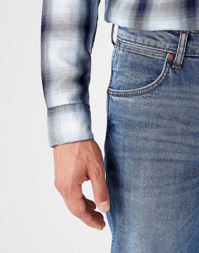 WRANGLER TEXAS MĘSKIE SPODNIE JEANSOWE DARK WATERS W1215929V 112145765
