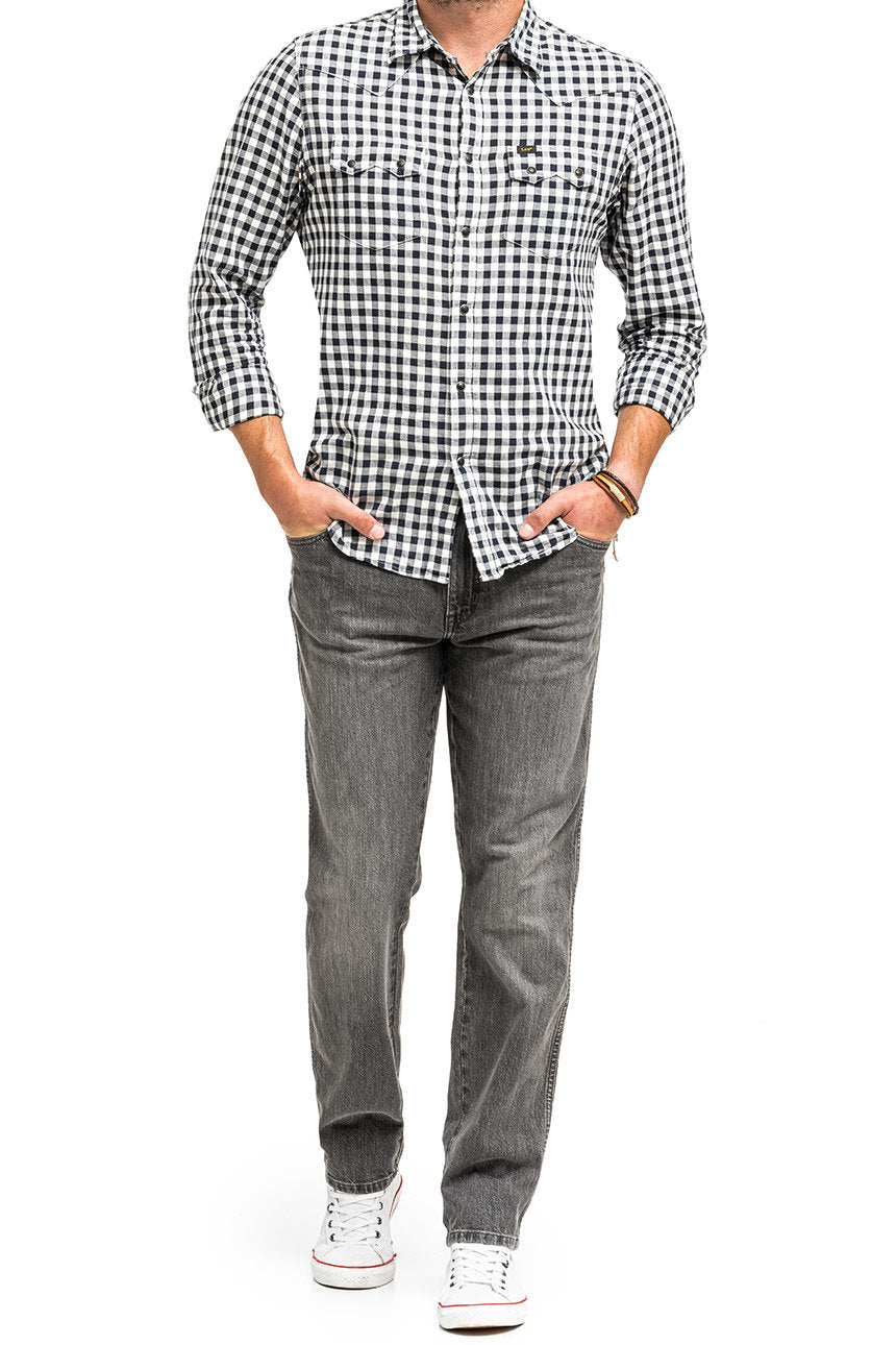 WRANGLER TEXAS MĘSKIE SPODNIE JEANSOWE DUSTY GRANITE W121P416N 112126173