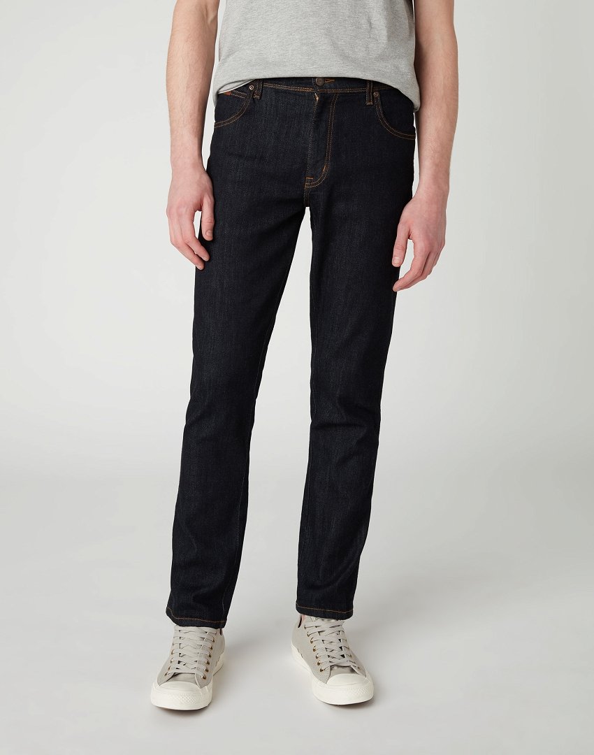 WRANGLER TEXAS MĘSKIE SPODNIE JEANSOWE SLIM DARK RINSE W12SP690A 112126514