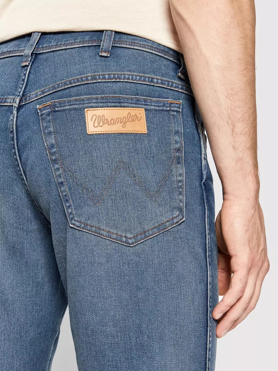 WRANGLER TEXAS MĘSKIE SPODNIE JEANSOWE TAPER GREEN TWIST W12TXP409 112145808