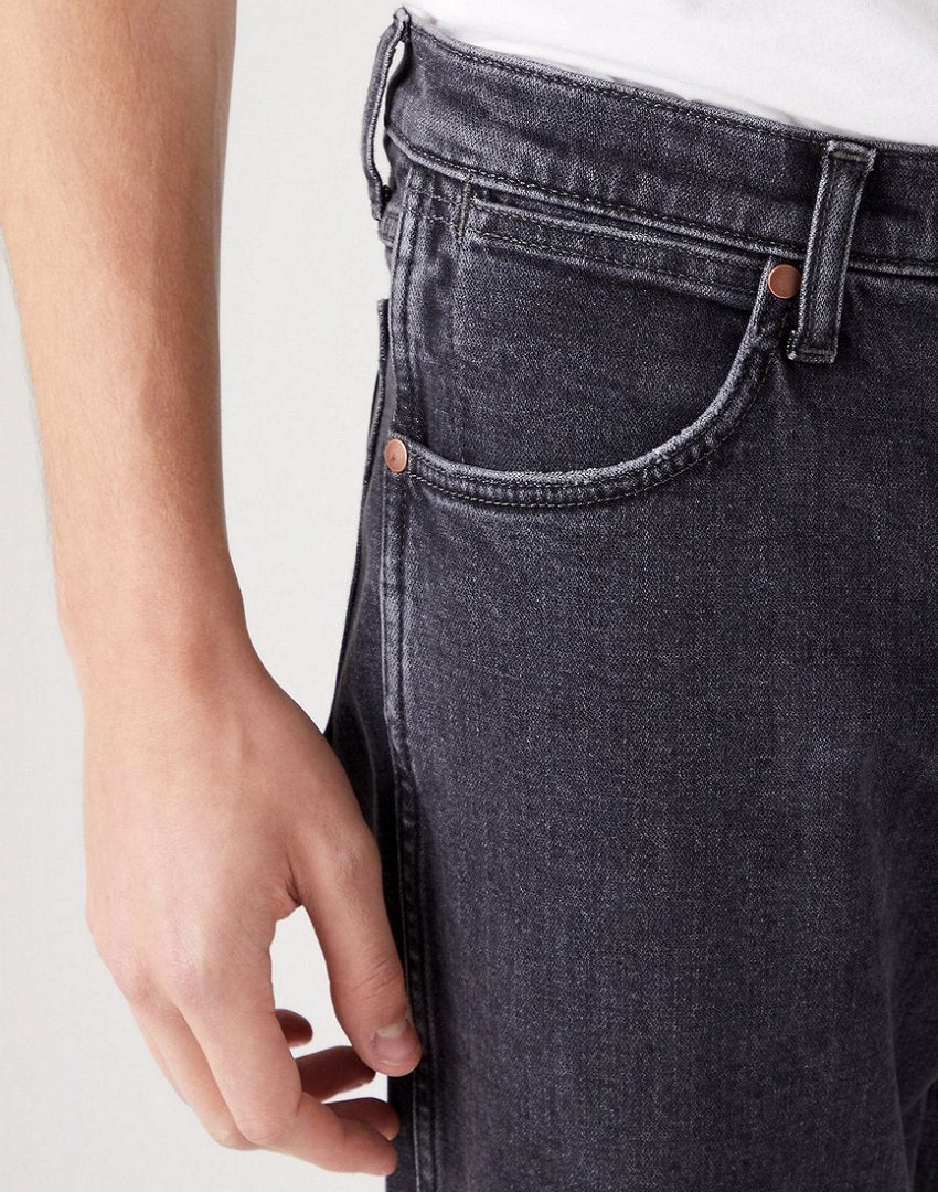 Wrangler Texas Męskie Spodnie Jeansowe Weathered Black W1218913P 112324514