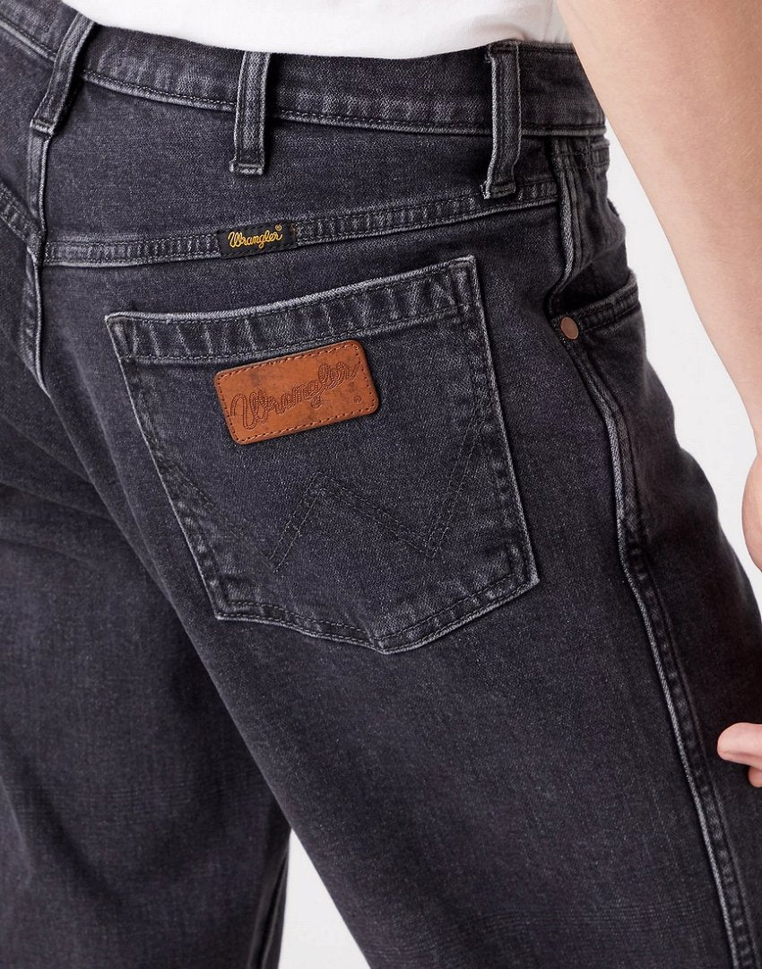 Wrangler Texas Męskie Spodnie Jeansowe Weathered Black W1218913P 112324514