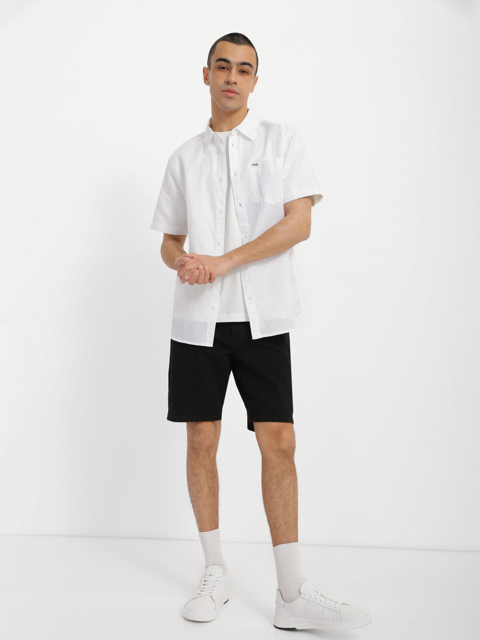WRANGLER TEXAS SHORTS MĘSKIE SZORTY SPODENKI EBONY BLACK W11CBYZ45 112337505