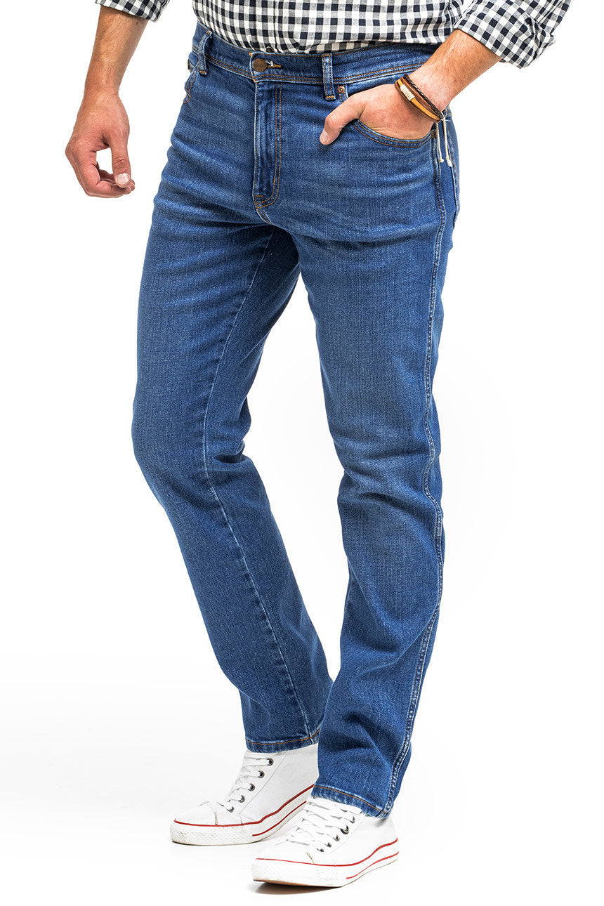 WRANGLER TEXAS SLIM MĘSKIE SPODNIE JEANSOWE BANGING W12SHN58Q 112142830