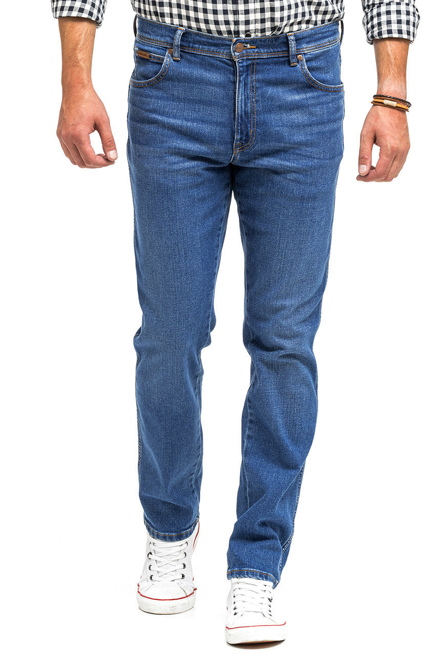 WRANGLER TEXAS SLIM MĘSKIE SPODNIE JEANSOWE BANGING W12SHN58Q 112142830