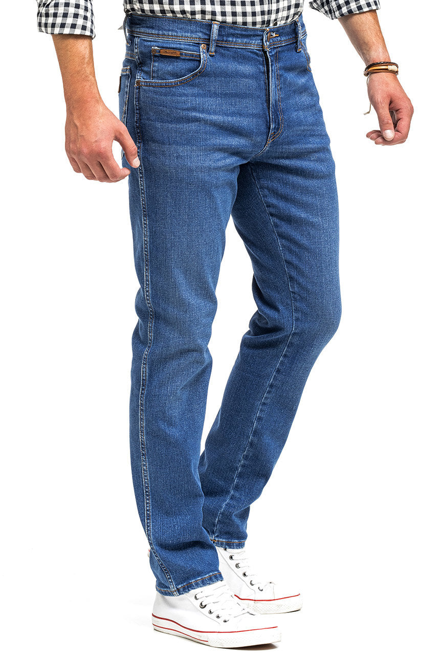 WRANGLER TEXAS SLIM MĘSKIE SPODNIE JEANSOWE BANGING W12SHN58Q 112142830
