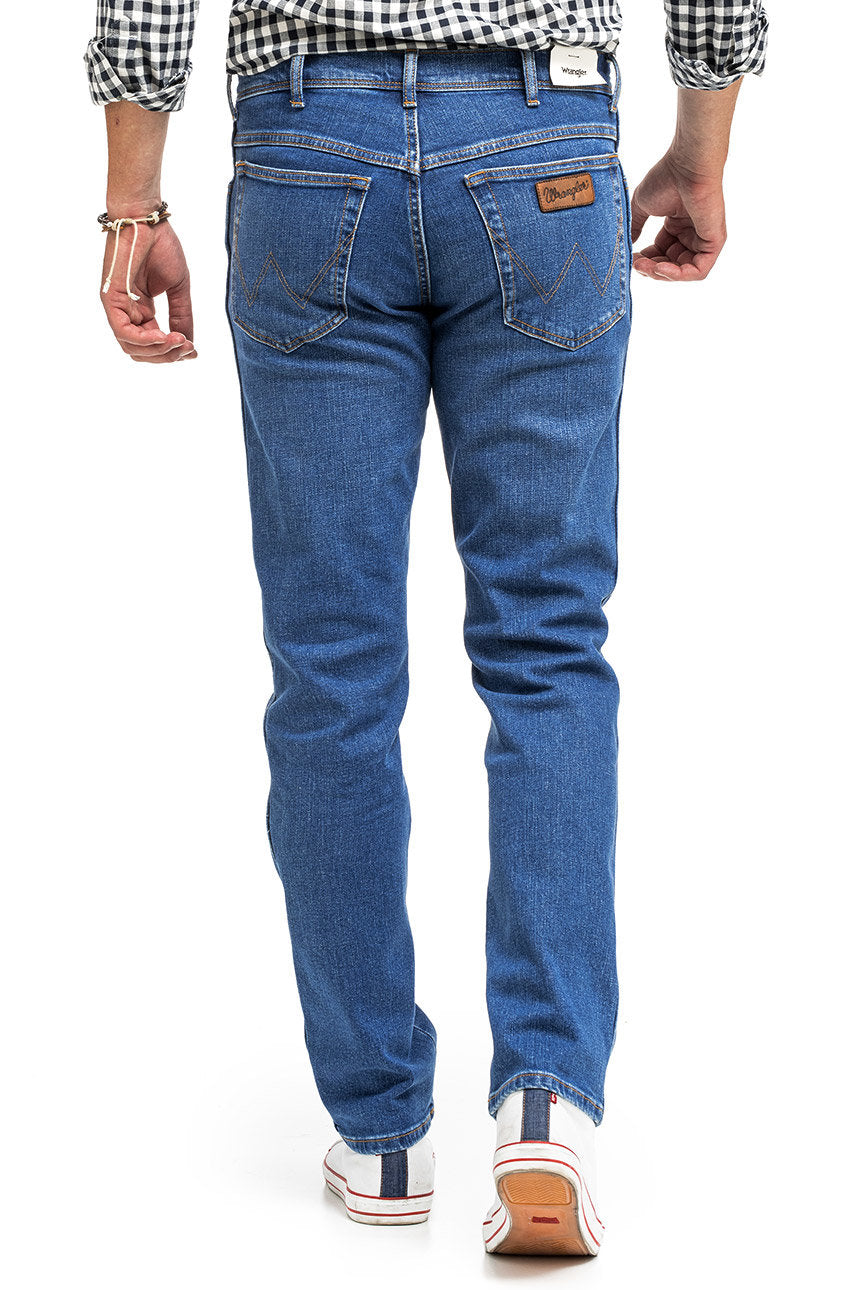 WRANGLER TEXAS SLIM MĘSKIE SPODNIE JEANSOWE BANGING W12SHN58Q 112142830