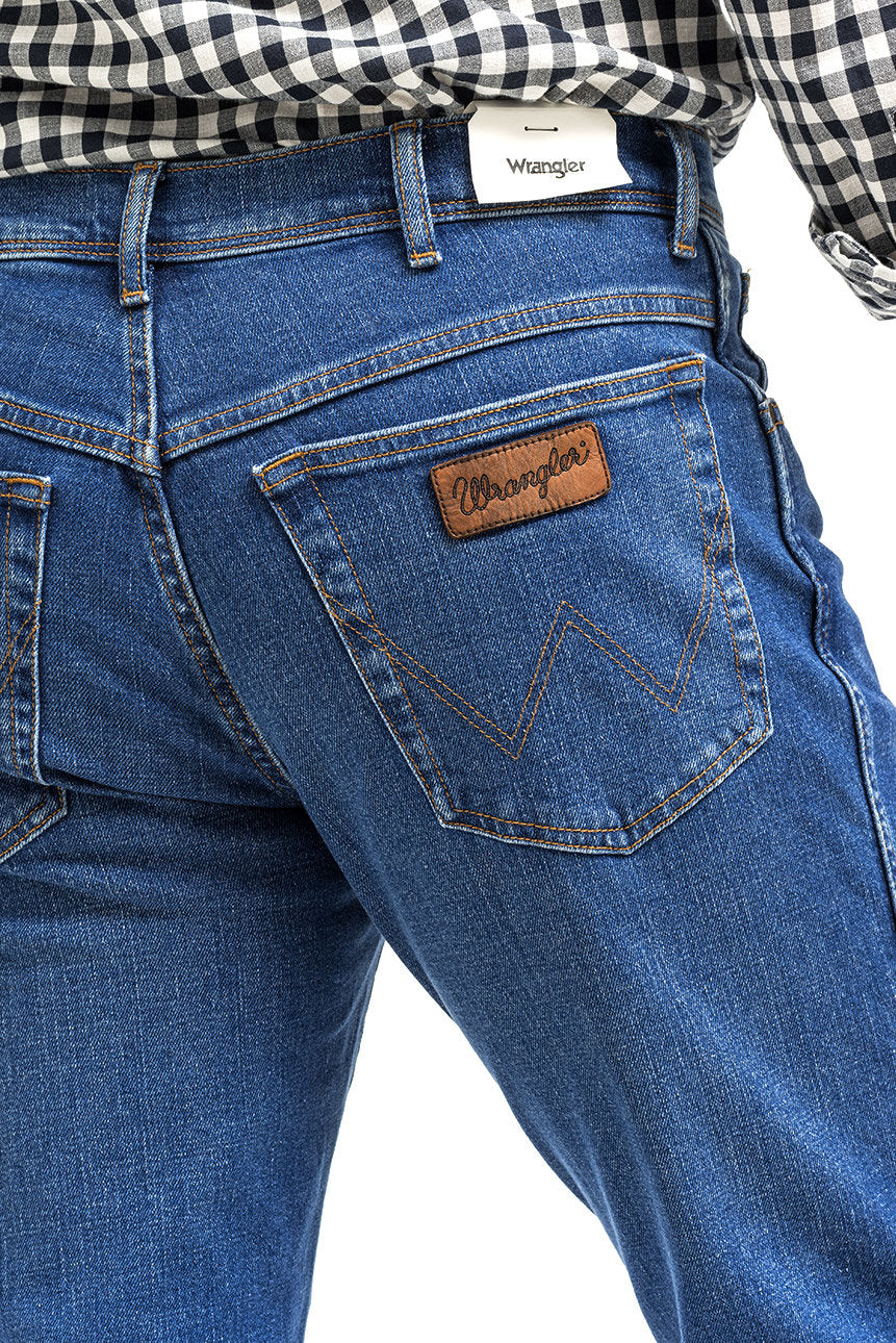 WRANGLER TEXAS SLIM MĘSKIE SPODNIE JEANSOWE BANGING W12SHN58Q 112142830