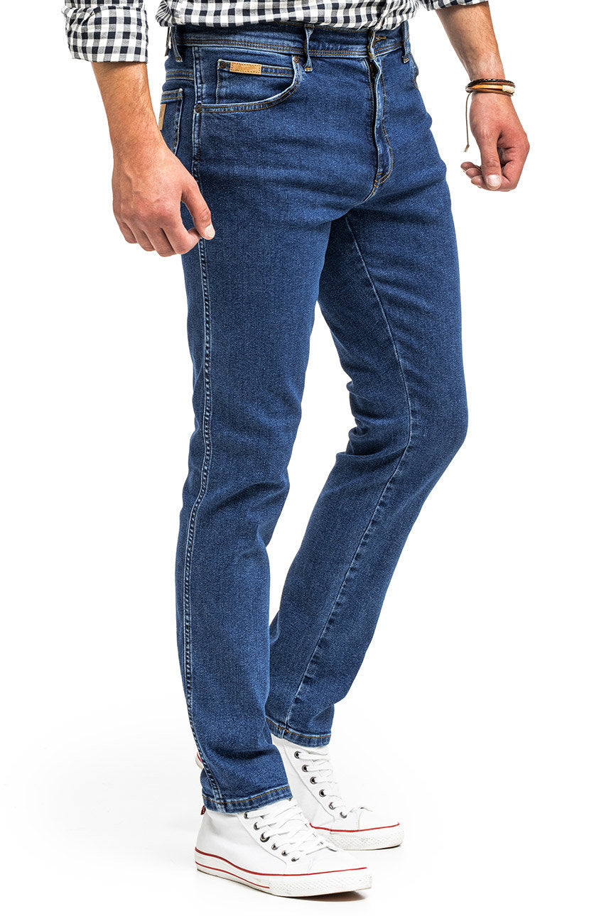 WRANGLER TEXAS SLIM MĘSKIE SPODNIE JEANSOWE CRAZY GAME W12SOAR26 112319230