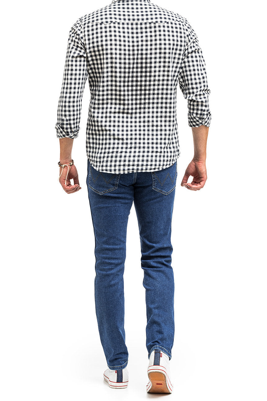 WRANGLER TEXAS SLIM MĘSKIE SPODNIE JEANSOWE CRAZY GAME W12SOAR26 112319230