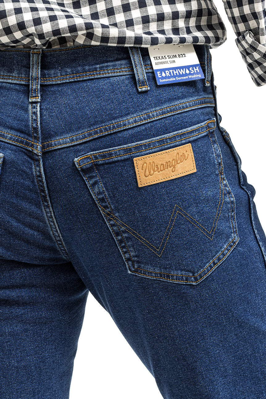 WRANGLER TEXAS SLIM MĘSKIE SPODNIE JEANSOWE CRAZY GAME W12SOAR26 112319230