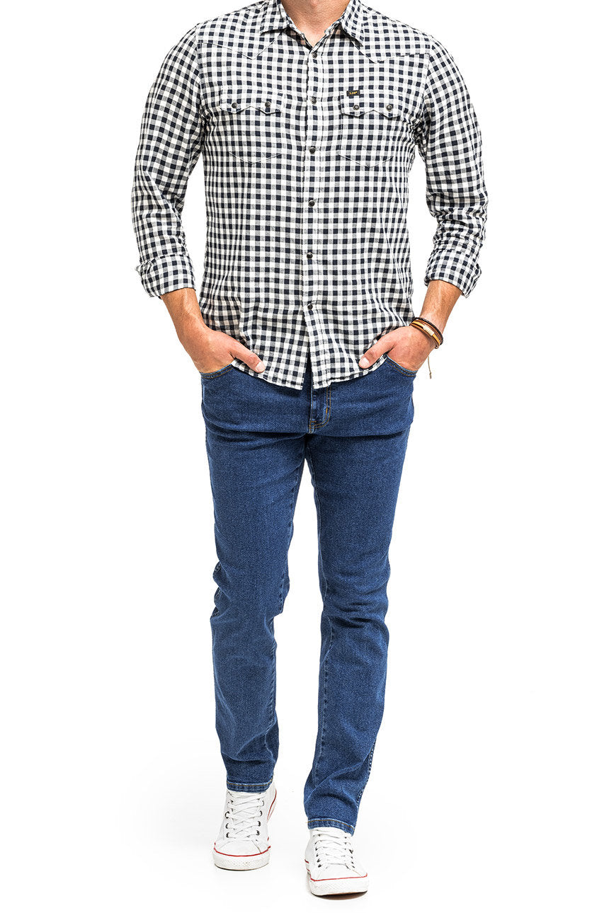 WRANGLER TEXAS SLIM MĘSKIE SPODNIE JEANSOWE CRAZY GAME W12SOAR26 112319230