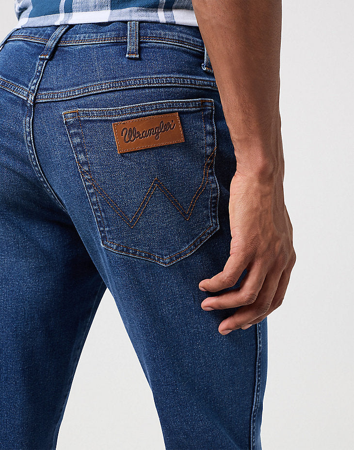 Wrangler Texas Slim Męskie Spodnie Jeansowe Jeans Dżinsy Harvey Blue  112350817 W12S017973