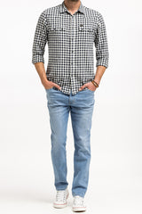 Wrangler Texas Slim Męskie Spodnie Jeansowe Dream On W12SQO859