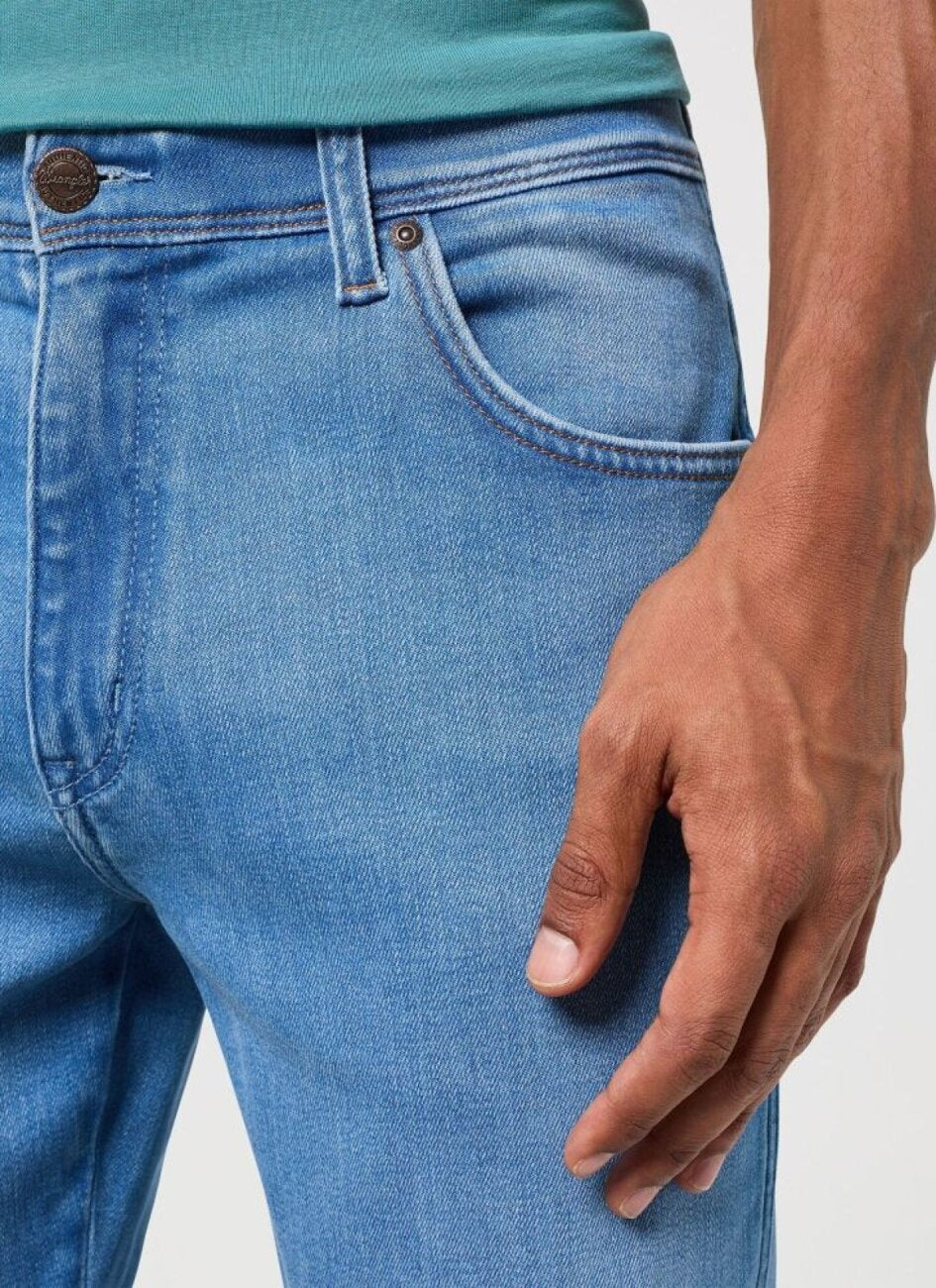 Wrangler Texas Slim Męskie Spodnie Jeansowe Jeansy Dżinsy Murphy Blue 112351258 W12S017975