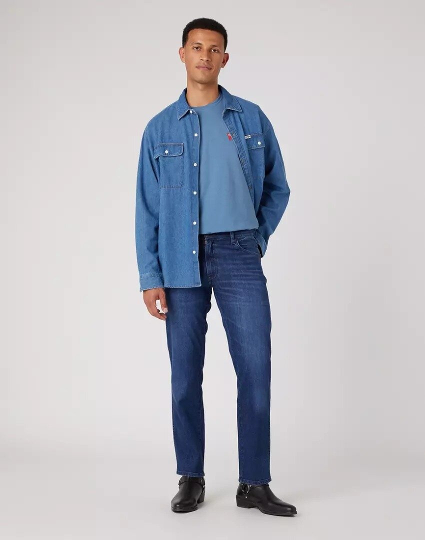 Wrangler Texas Slim Męskie Spodnie Jeansowe Free Way W12SYJZ99 112334232