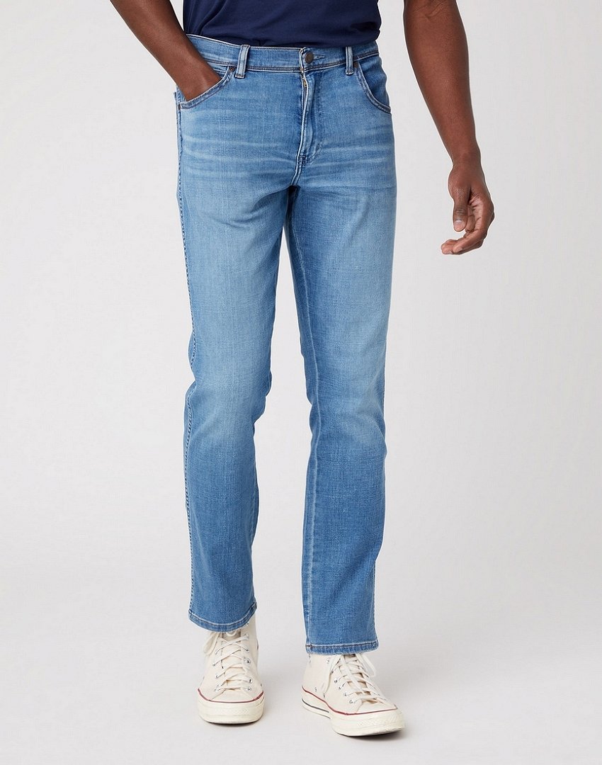 Wrangler Texas Slim Męskie Spodnie Jeansowe The Story W12S7424J 112319197