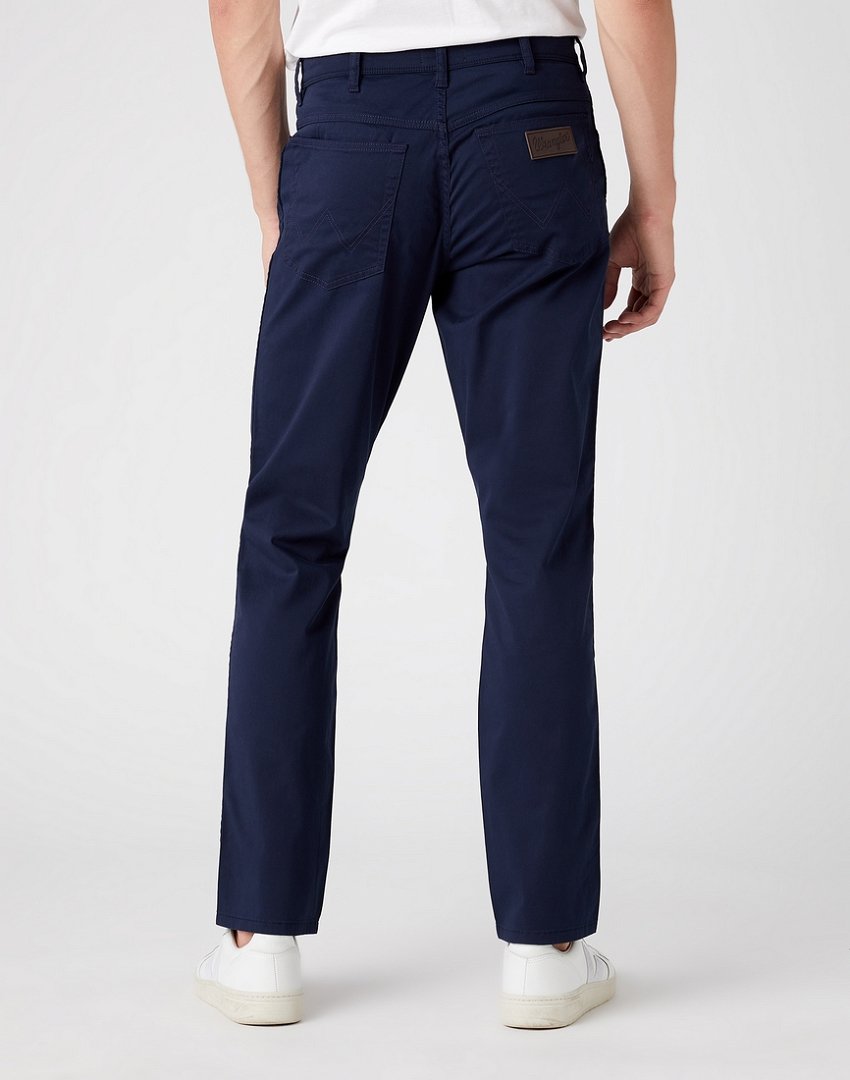 WRANGLER TEXAS SLIM MĘSKIE SPODNIE MATERIAŁOWE NAVY W12SEA114 112145790