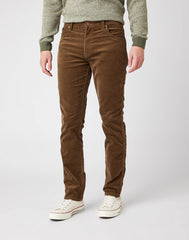 WRANGLER TEXAS SLIM MĘSKIE SPODNIE SZTRUKSOWE TEAK W12SEC455 112141149