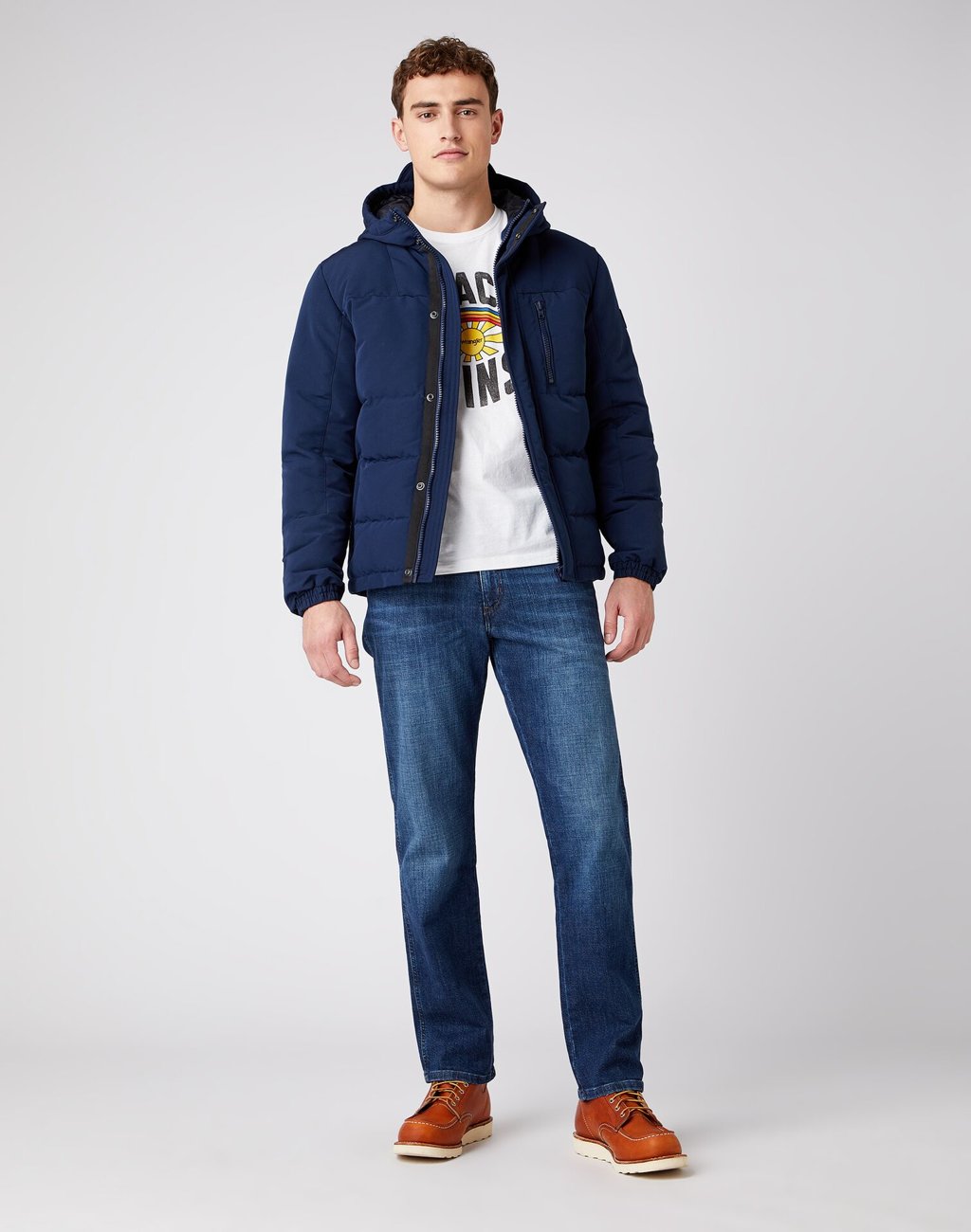WRANGLER THE BODYGUARD MĘSKA KURTKA ZIMOWA NAVY W4D7WW114 112141359