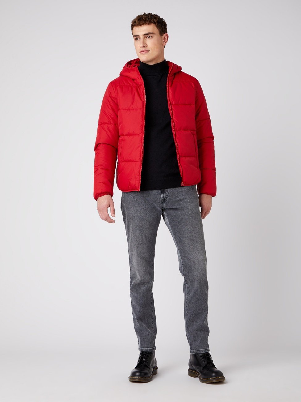 WRANGLER THE PUFFER MĘSKA KURTKA ZIMOWA RED W4D6WRX47 112141357