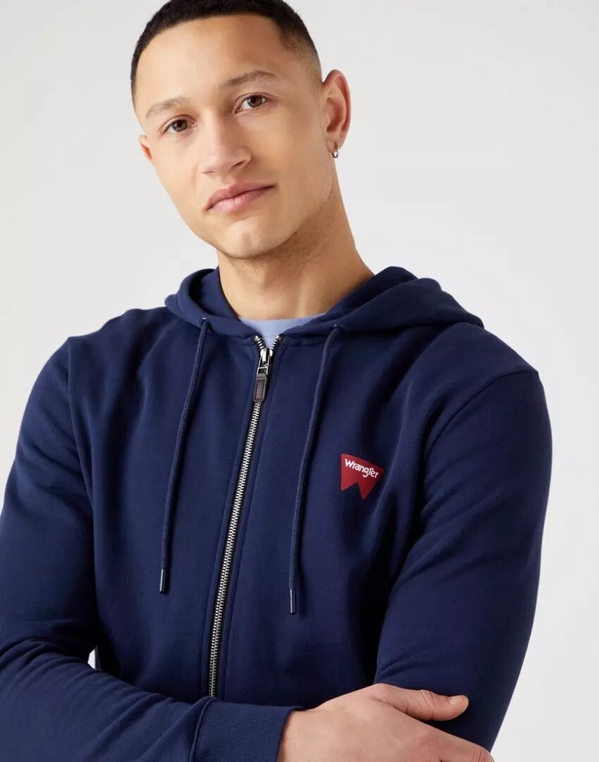 WRANGLER ZIP THRU HOODIE MĘSKA BLUZA KAPTUR LOGO 112320253
