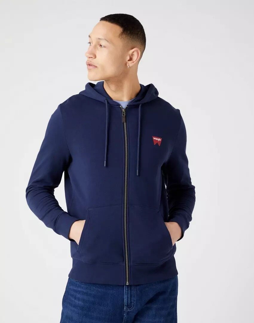 WRANGLER ZIP THRU HOODIE MĘSKA BLUZA KAPTUR LOGO 112320253