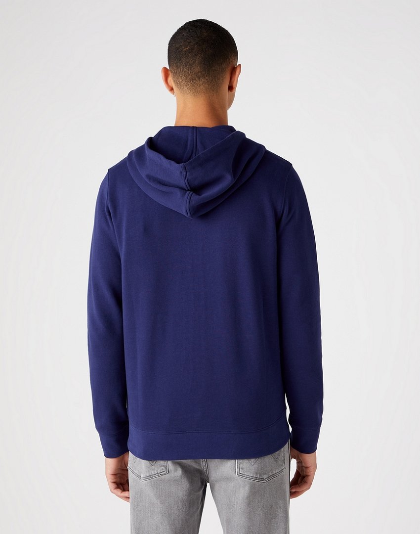 WRANGLER ZIP THRU RAINBOW MĘSKA BLUZA ROZPINANA LOGO MEDIEVAL BLUE W6J0ILX9I 112146207