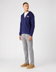 WRANGLER ZIP THRU RAINBOW MĘSKA BLUZA ROZPINANA LOGO MEDIEVAL BLUE W6J0ILX9I 112146207