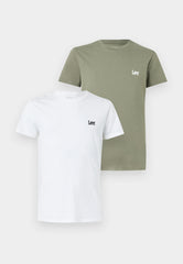 Zestaw Dwupak Koszulek Lee Pack Crew Mercantile Green White 112376924