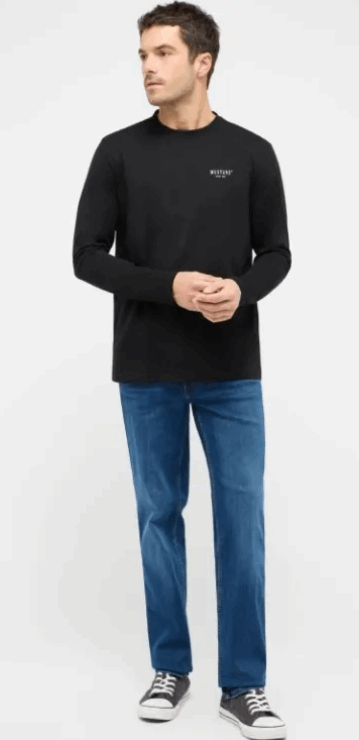 Męski Longsleeve Mustang Asheville Black 1016290 4142