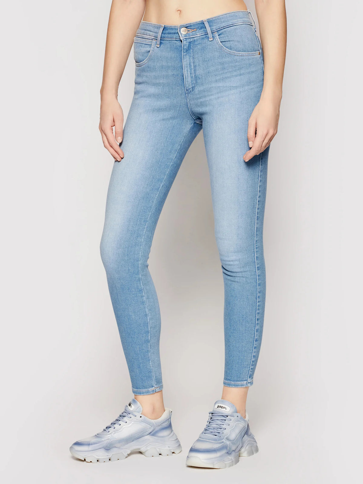 SPODNIE DAMSKIE WRANGLER HIGH RISE SKINNY SOFT CLOUD W27HZI29R 112128152